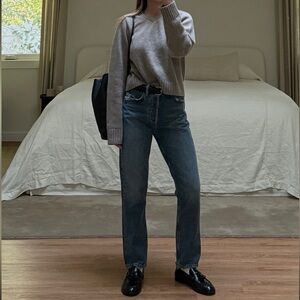 NEVER WORN Agolde riley high rise straight crop